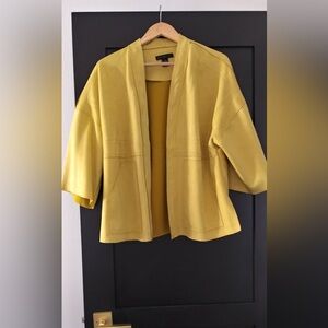 Joan Vass Mustard Open Front Jacket